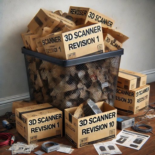 3D Scanner package trash can with various versions 500x500